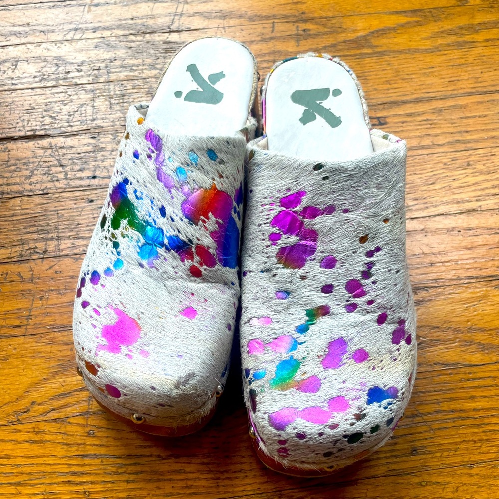 Gorgeous calf skin clogs from Ibiza